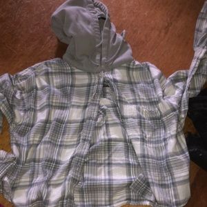 Greg light blue and a tint of yellow dropped flannel